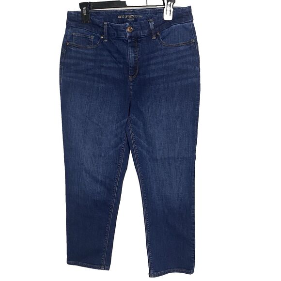 Chico's Denim - CHICOS So Lifting Cropped Jeans Slimming Stretch Denim Mid-Rise Women 0.5 6 Blue